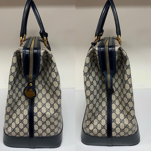 Authentic Gucci GG Vintage travel handbag PVC leather. - Picture 5 of 9